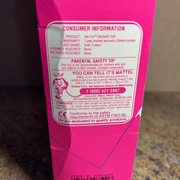 Mattel 1991 “Ski Fun” Barbie Doll *NEW* - Picture 5 of 9